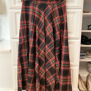 HOLIDAY: Zara Plaid A-Line Skirt